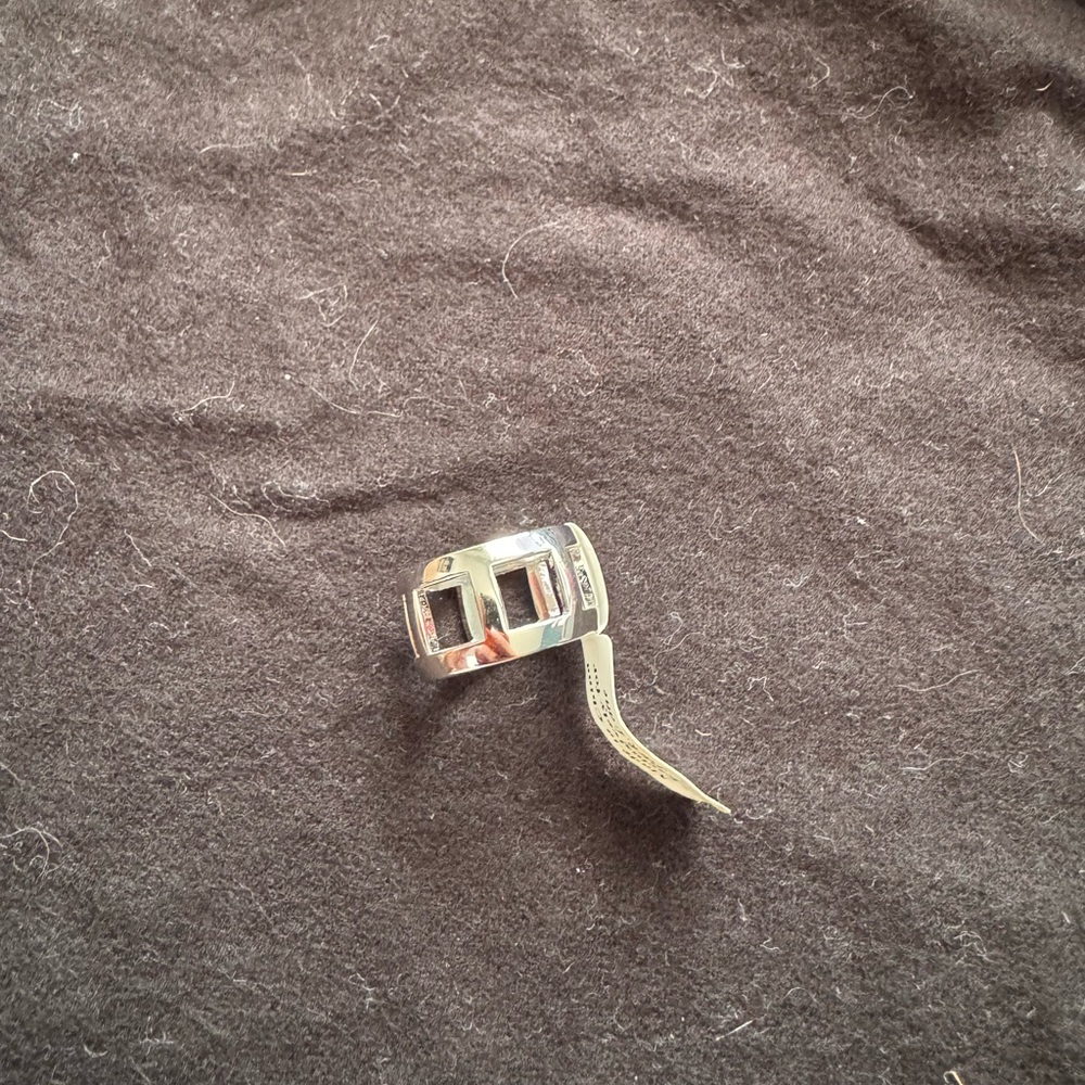 Park Lane Silver Geometric Ring